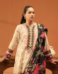 3 Piece Printed Karandi Suit