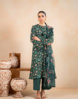 2 Piece Printed Khaddar Suit Unstitched Winter-24