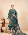 2 Piece Printed Khaddar Suit Unstitched Winter-24