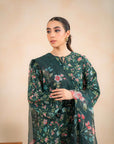 2 Piece Printed Khaddar Suit Unstitched Winter-24