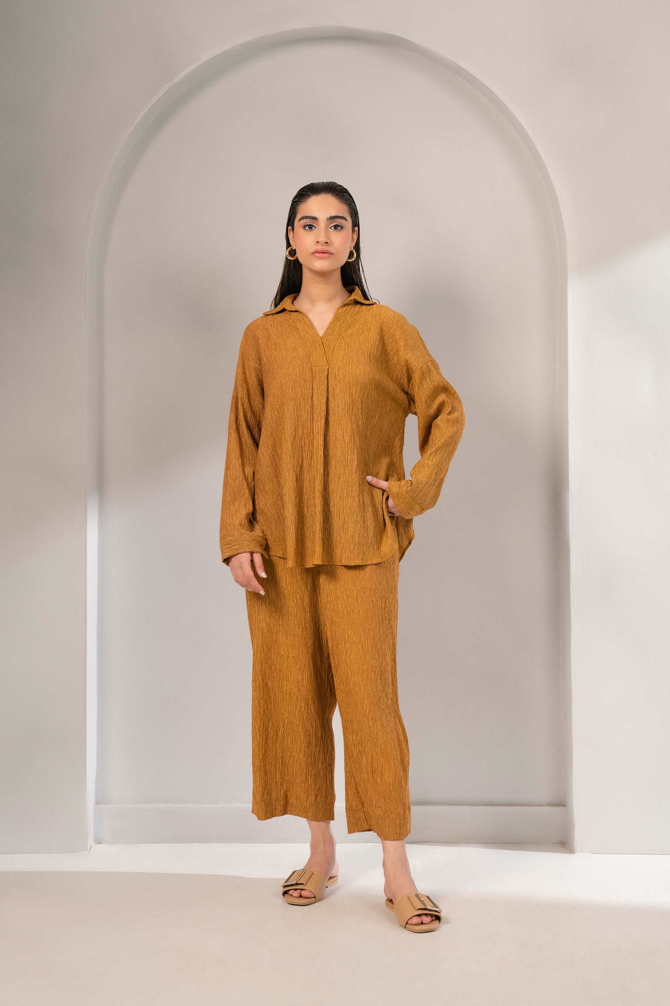 2 Piece Solid Viscose Suit Pret Winter-24