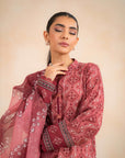 2 Piece Printed Khaddar Suit Unstitched Winter-24