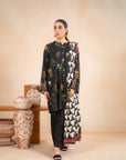 2 Piece Printed Linen Suit Unstitched Winter-24