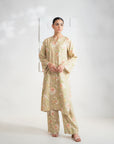 2 Piece Printed Linen Suit