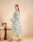 3 Piece Printed Linen Suit Unstitched Winter-24