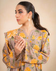 3 Piece Printed Linen Suit Unstitched Winter-24