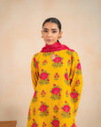 2 Piece Printed Khaddar Suit Unstitched Winter-24