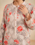 3 Piece Printed Khaddar Suit Unstitched Winter-24