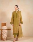 3 Piece Embroidered Khaddar Suit Unstitched Winter-24