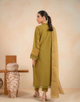 3 Piece Embroidered Khaddar Suit Unstitched Winter-24