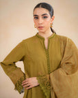 3 Piece Embroidered Khaddar Suit Unstitched Winter-24