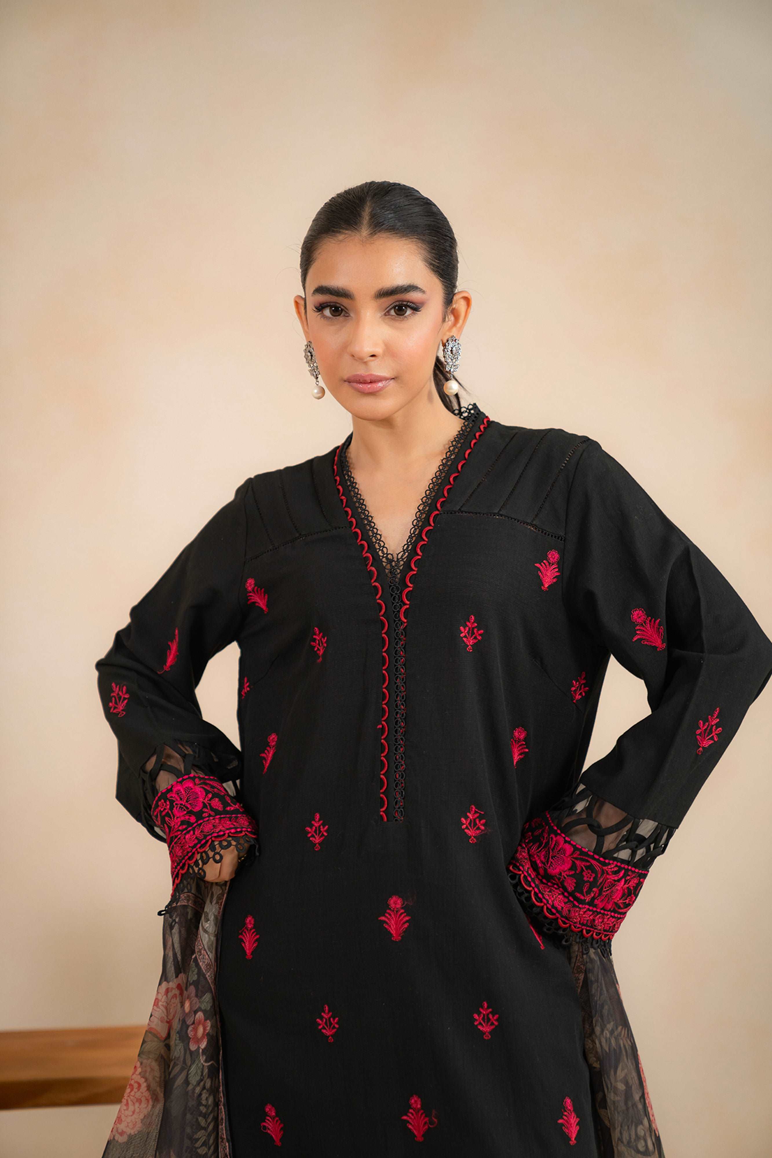 3 Piece Embroidered Khaddar Suit Beyond East Official