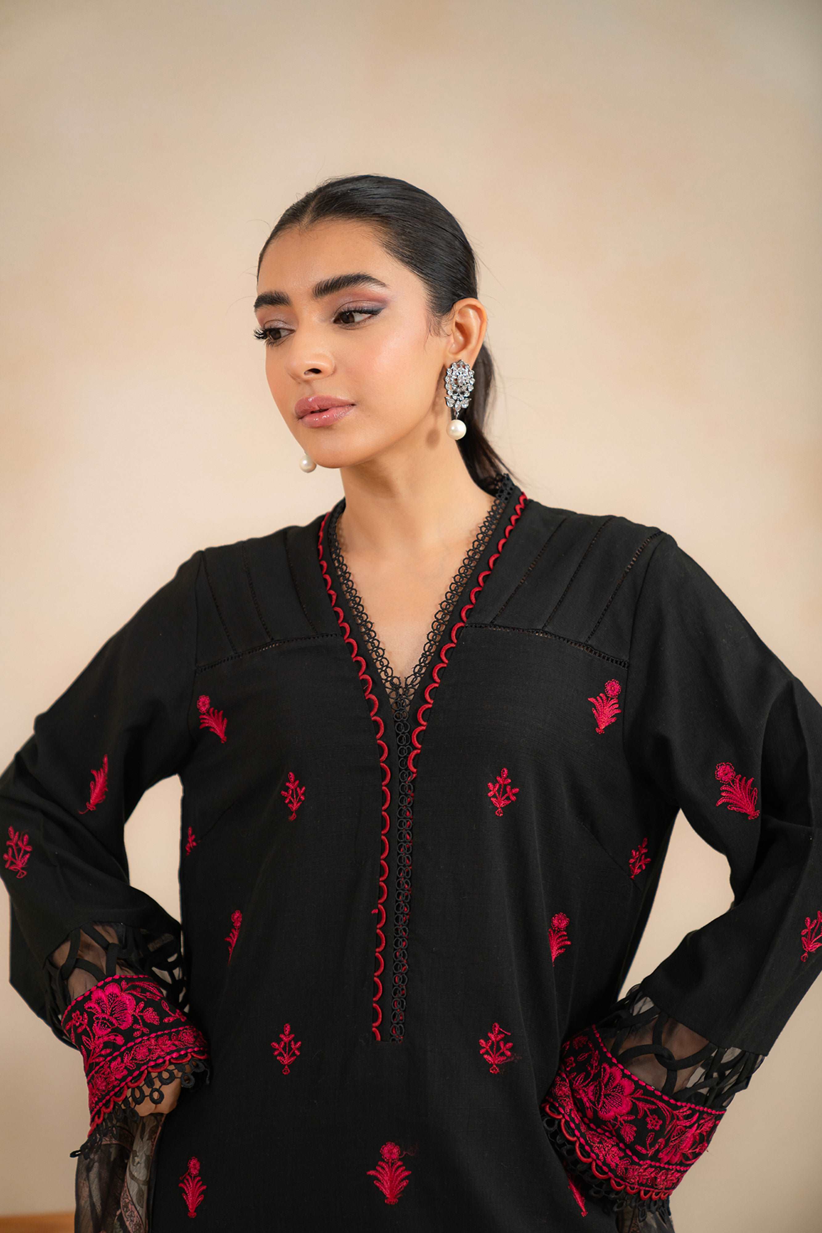 3 Piece Embroidered Khaddar Suit Beyond East Official