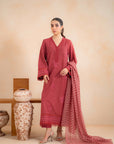 3 Piece Embroidered Khaddar Suit Unstitched Winter-24