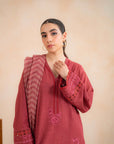 3 Piece Embroidered Khaddar Suit Unstitched Winter-24