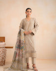 3 Piece  Khaddar Suit Unstitched Winter-24