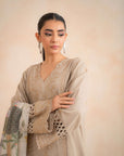 3 Piece  Khaddar Suit Unstitched Winter-24