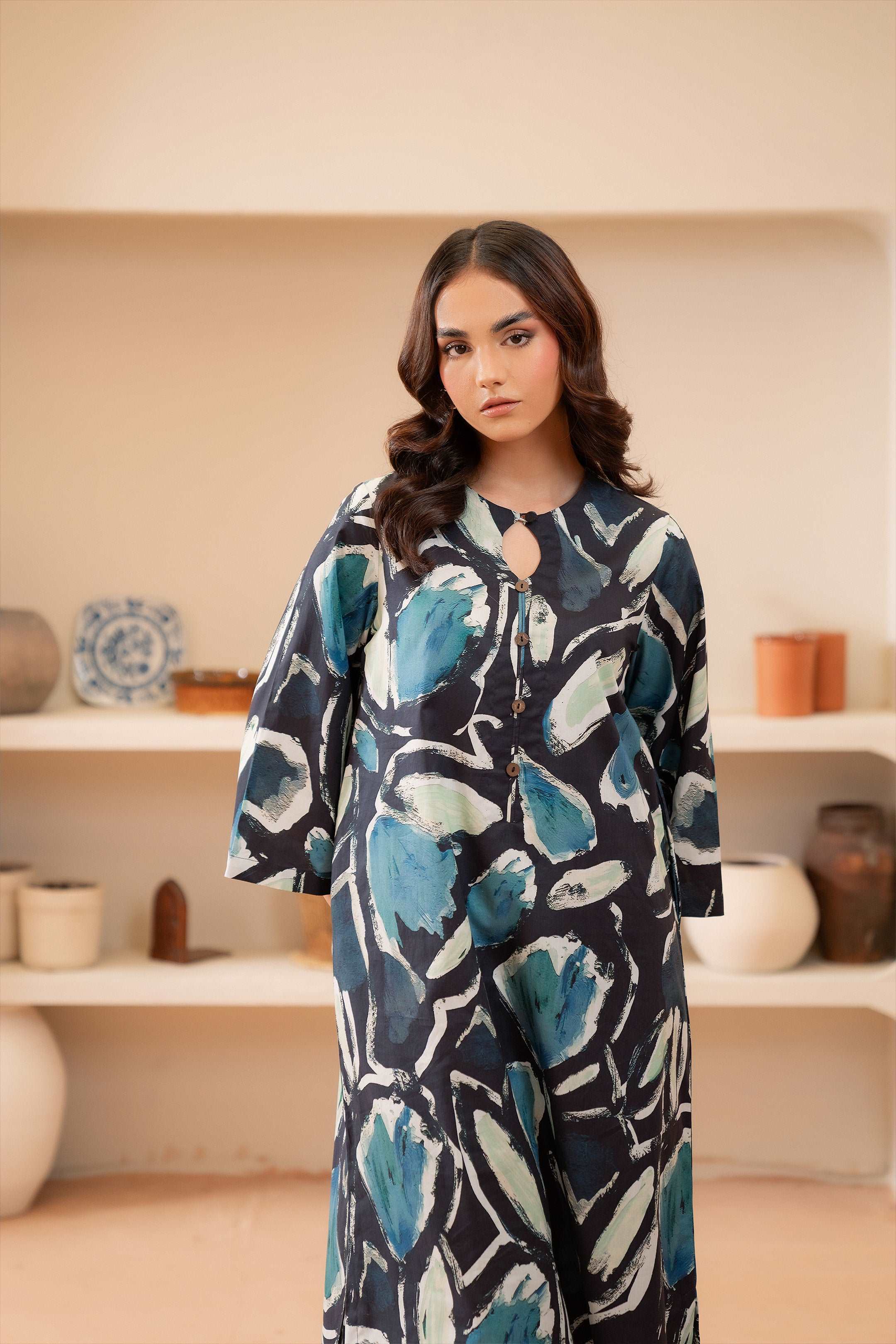 2 Piece Printed Cambric Suit Unstitched Winter-24