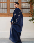 3 Piece Embroidered Raw Silk Suit