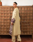 3 Piece Embroidered Karandi Suit Unstitched Winter-24