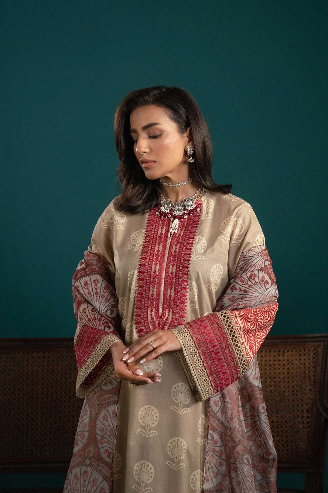 3 Piece Embroidered Lawn Suit