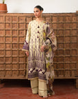 3 Piece Embroidered Karandi Suit Unstitched Winter-24