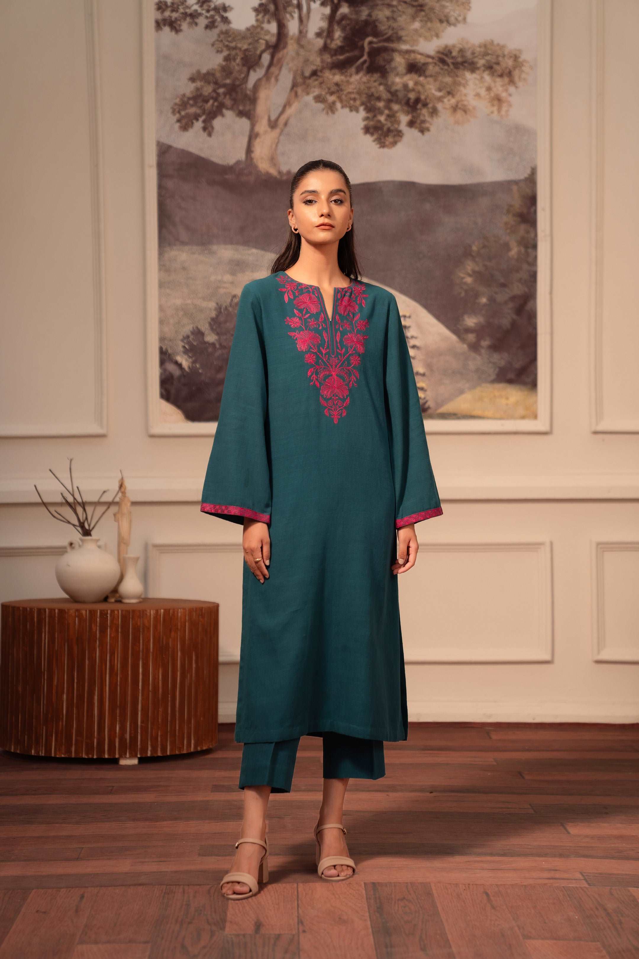 2 Piece Khaddar Suit Pret Winter-24