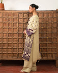 3 Piece Embroidered Karandi Suit Unstitched Winter-24