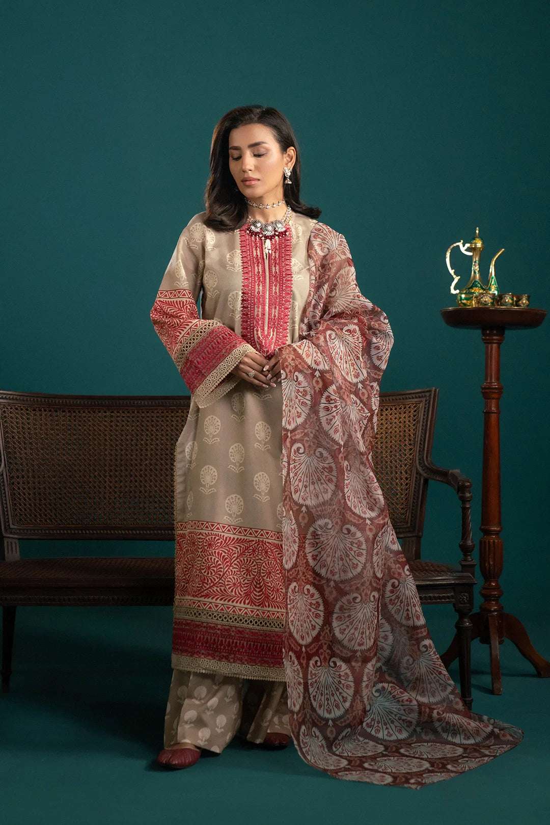 3 Piece Embroidered Lawn Suit