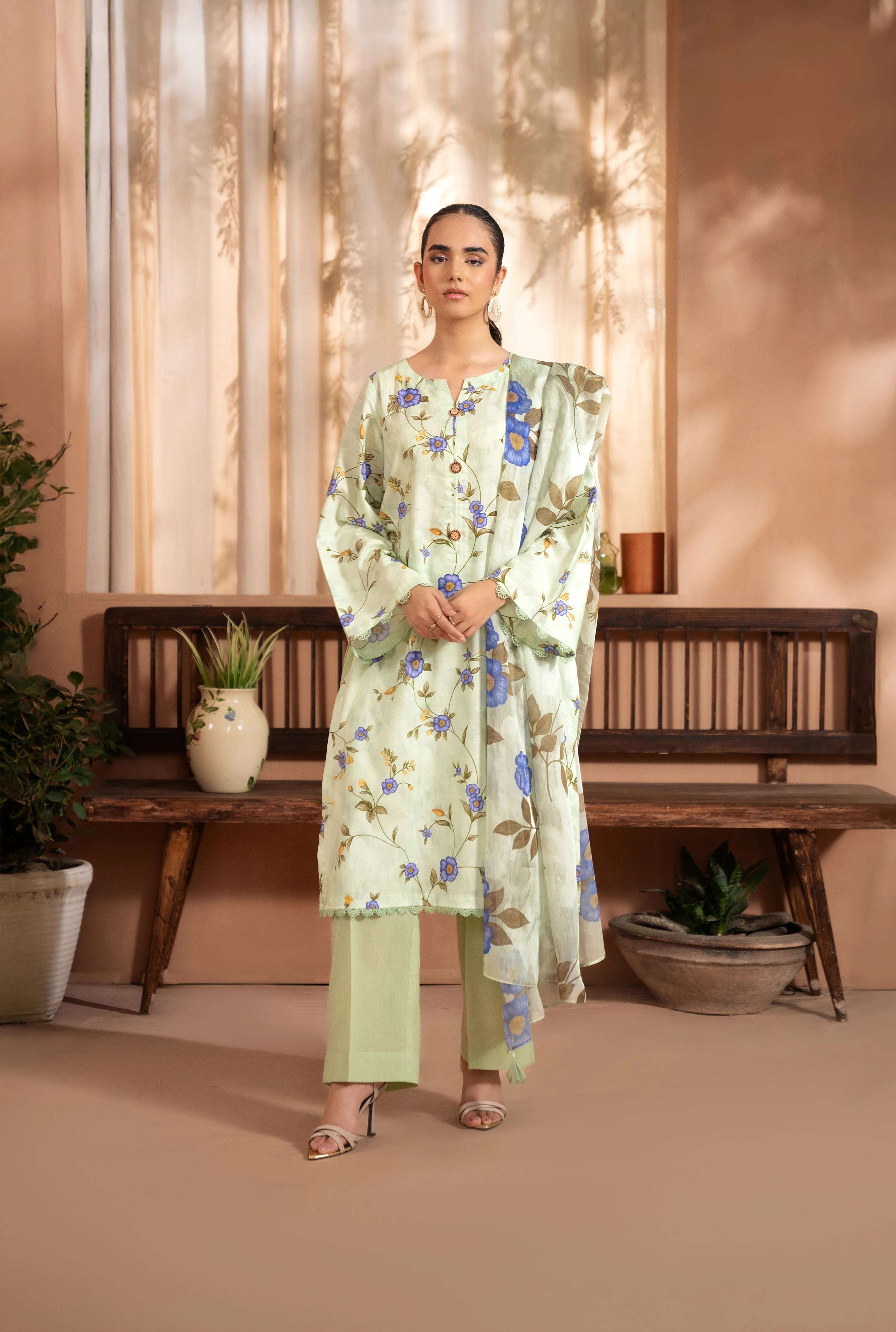 3 Piece Printed Cambric Suit SUMMER-24