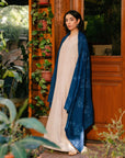 Blue Pashmina Embroidered Shawl