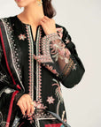 3 Piece Embroidered Khaddar Suit Unstitched Winter-24