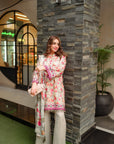 3 Piece Printed Karandi Suit Unstitched Winter-24