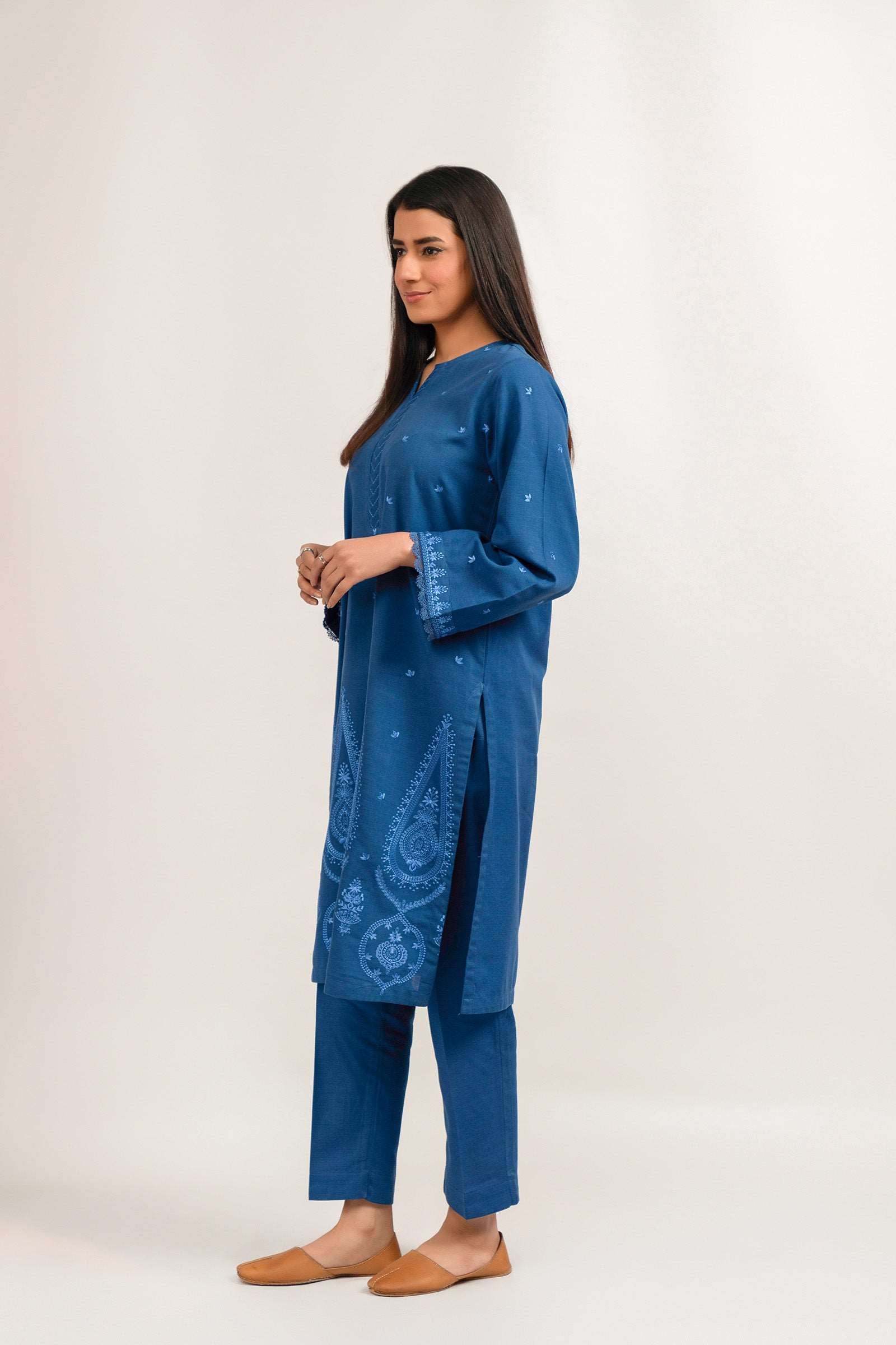 Khaddar 2 Piece Suit Blue