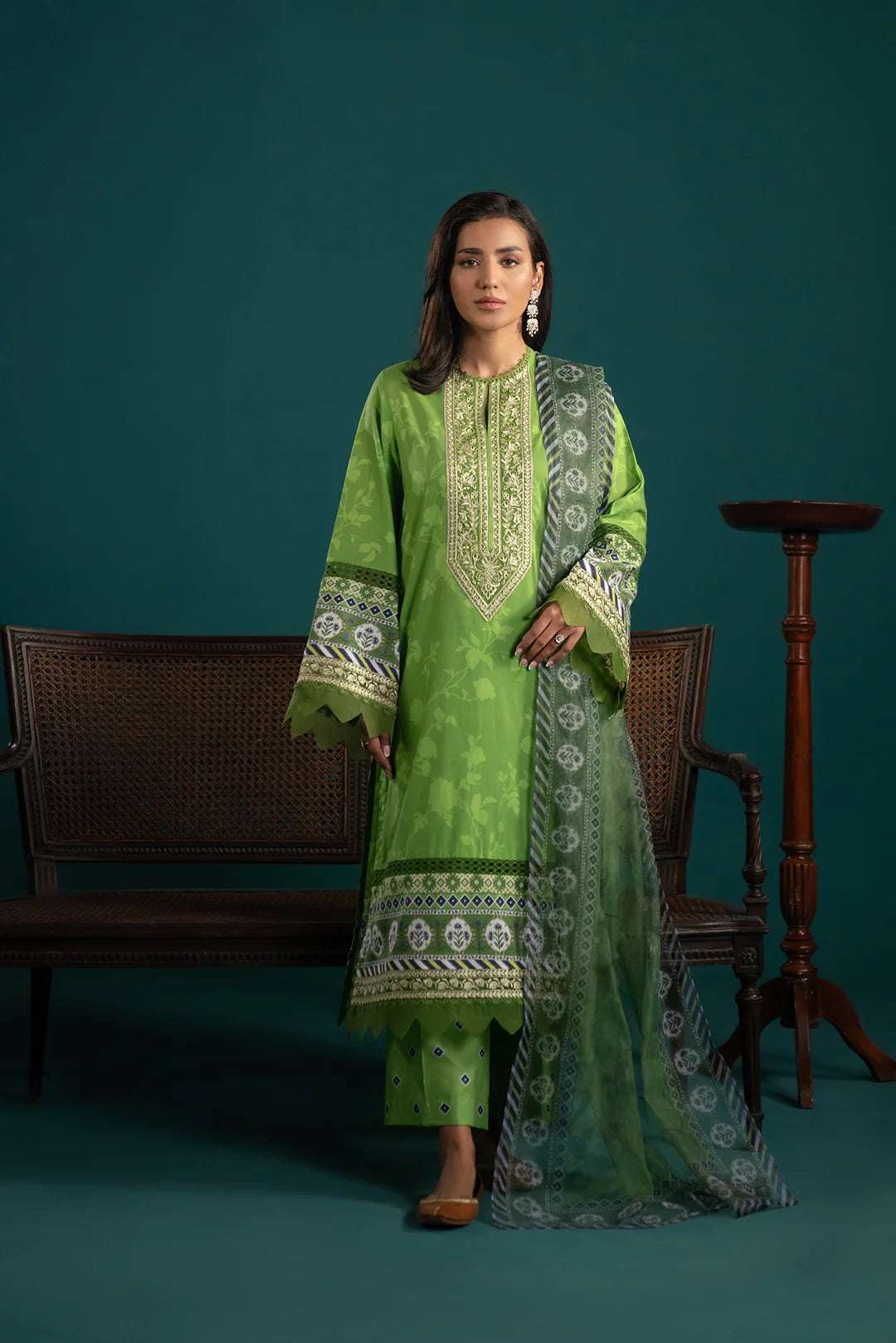 3 Piece Embroidered Lawn Suit