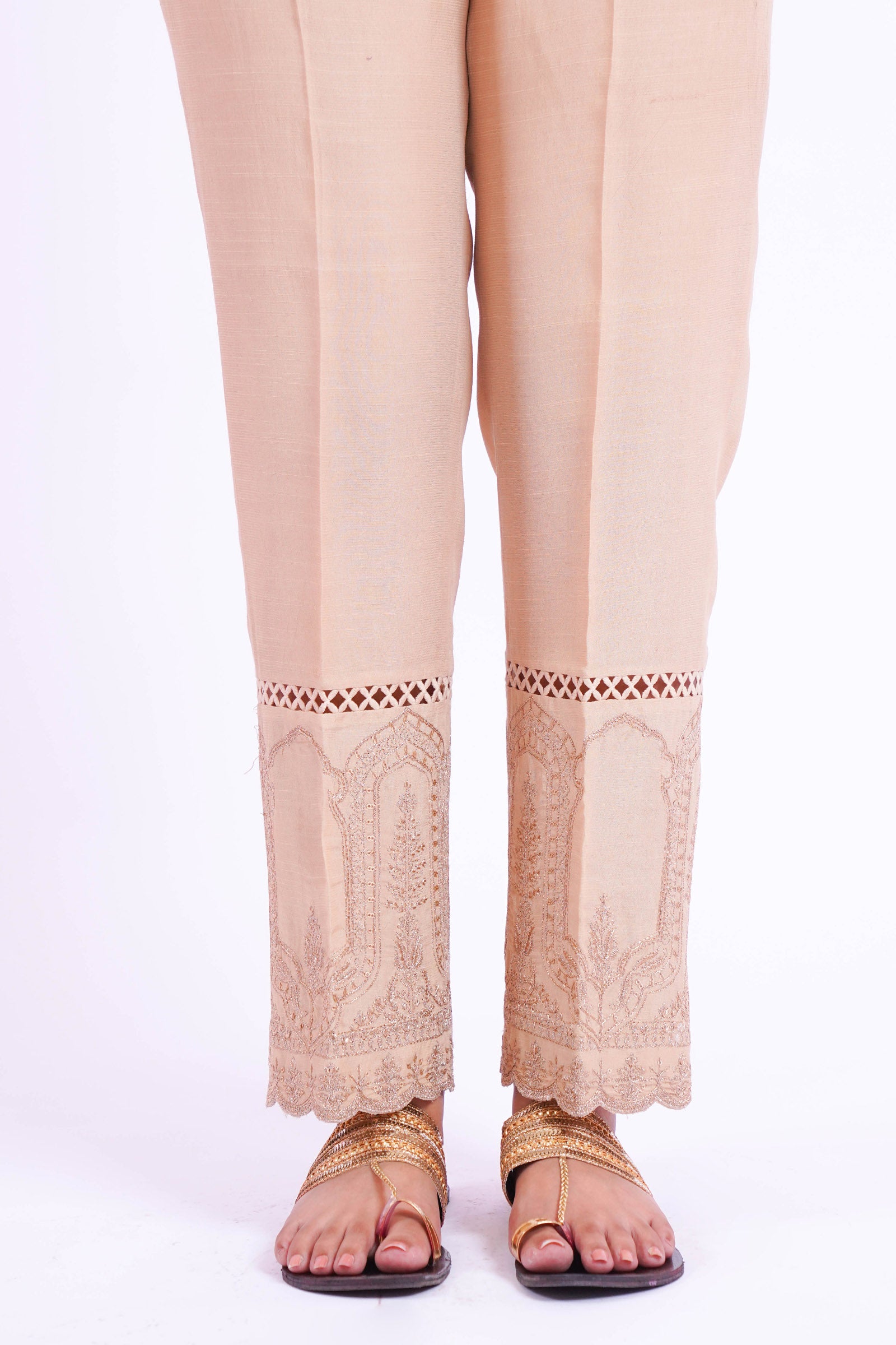 Cotton Lycra Designer Stretchable with Lace Design Trouser for Girl's and Women  Trousers & Pants